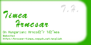 timea hrncsar business card